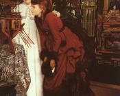 詹姆斯 蒂索 : Jeunes Femmes Regardant des Objets Japonais ,Young Ladies Looking at Japanese Objects